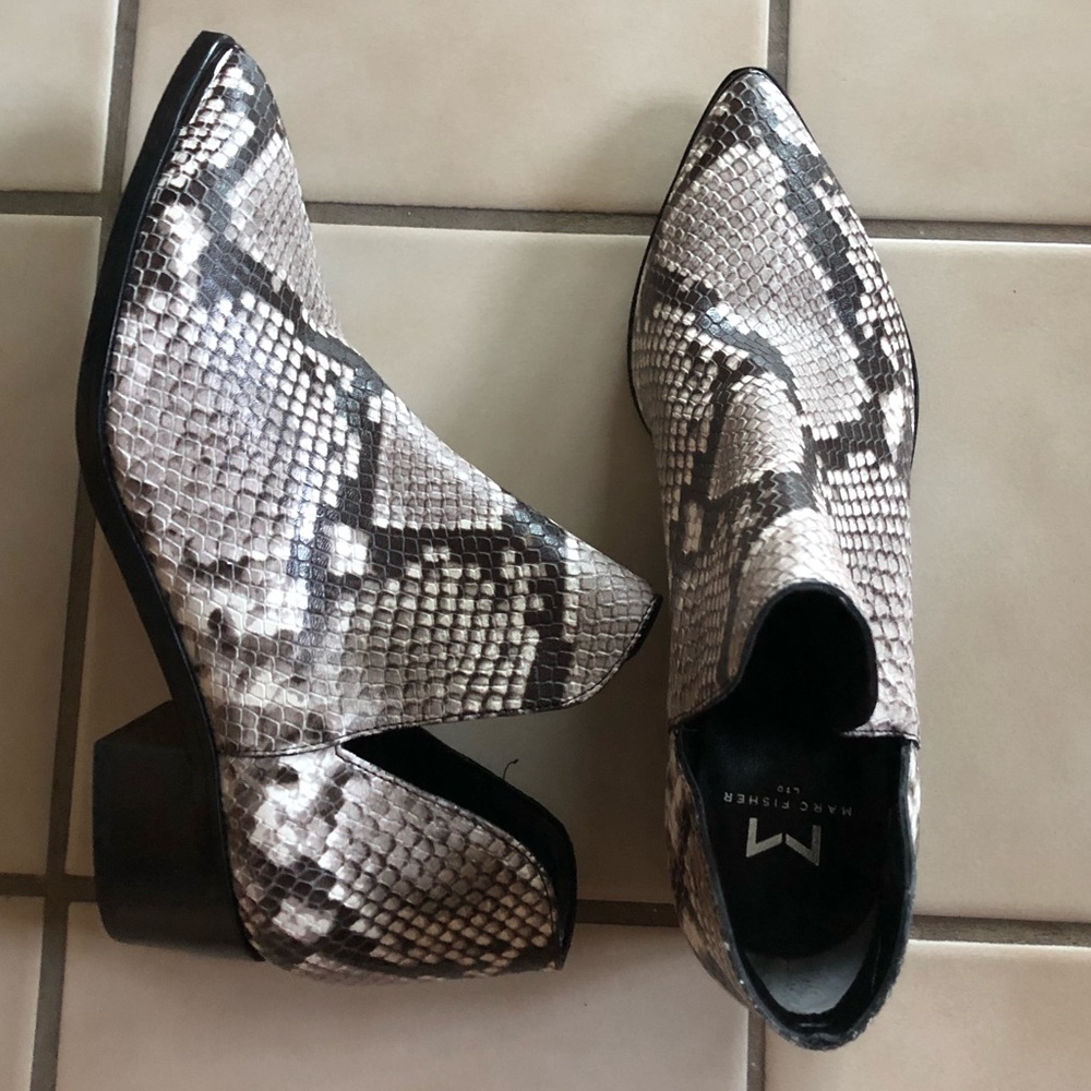 New Marc Fisher Python Booties Boots - image 3